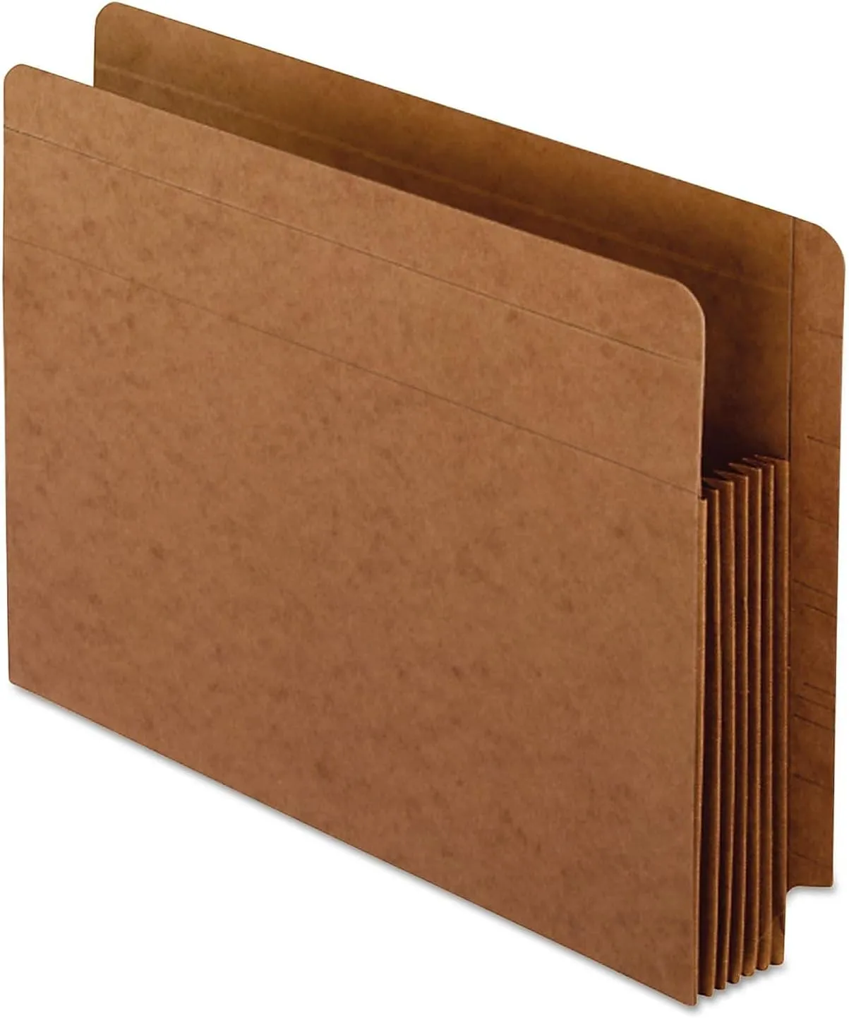 Pendaflex Fiber Stock Heavy-Duty Expanding Pocket Folders, 5 1/4in Expansion, Letter Size, Red, Box Of 10 Folders