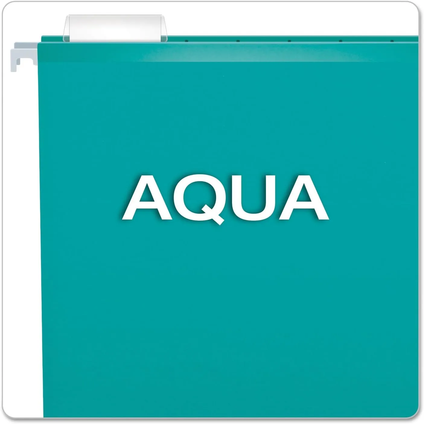 Pendaflex Reinforced Hanging File Folders, Letter Size, Aqua, 1/5 Cut, 25/BX (4152 1/5 AQU)