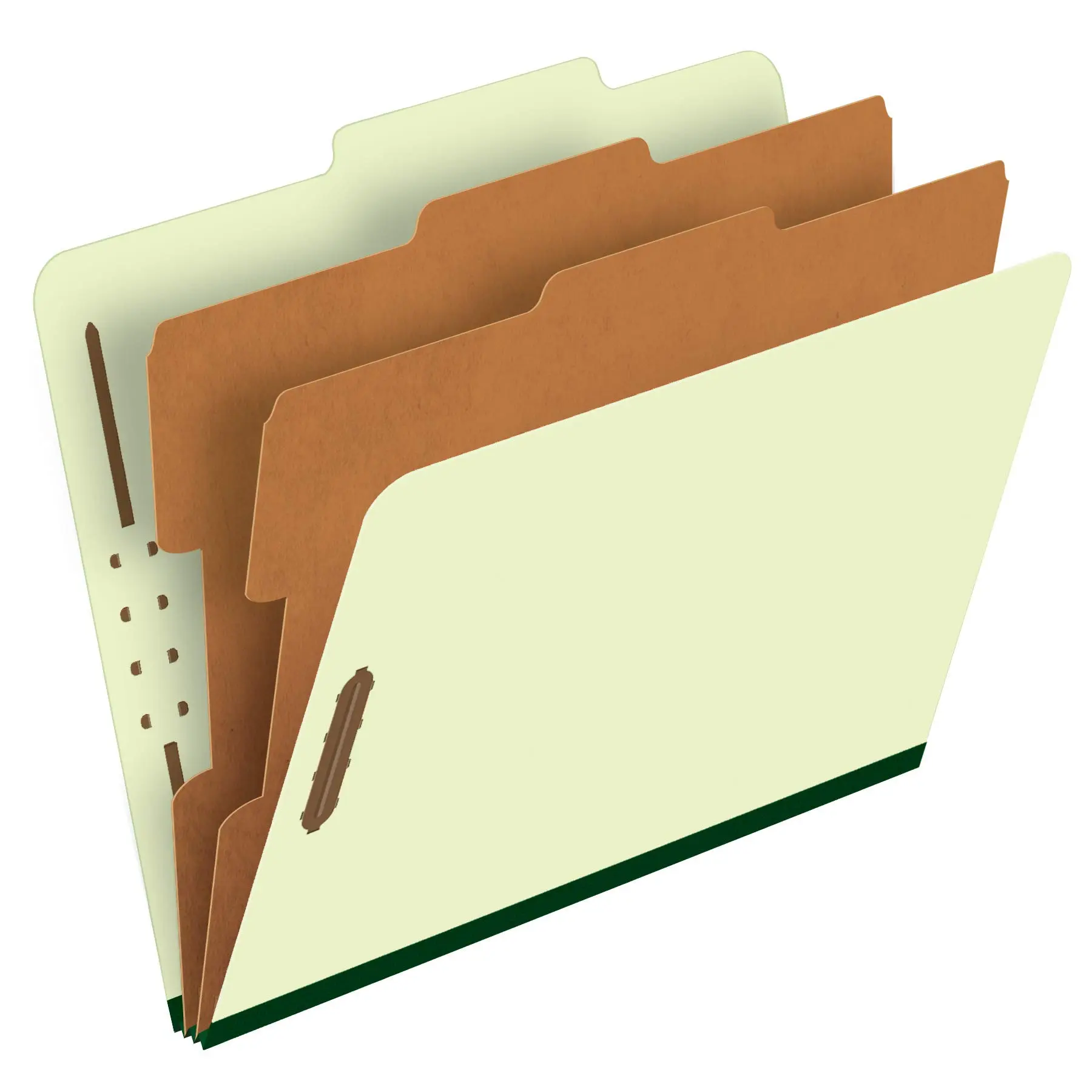 Pendaflex Classification Folders – 2 Dividers, Light Green, Letter, 10/BX (17173) Letter Size - 6 Section