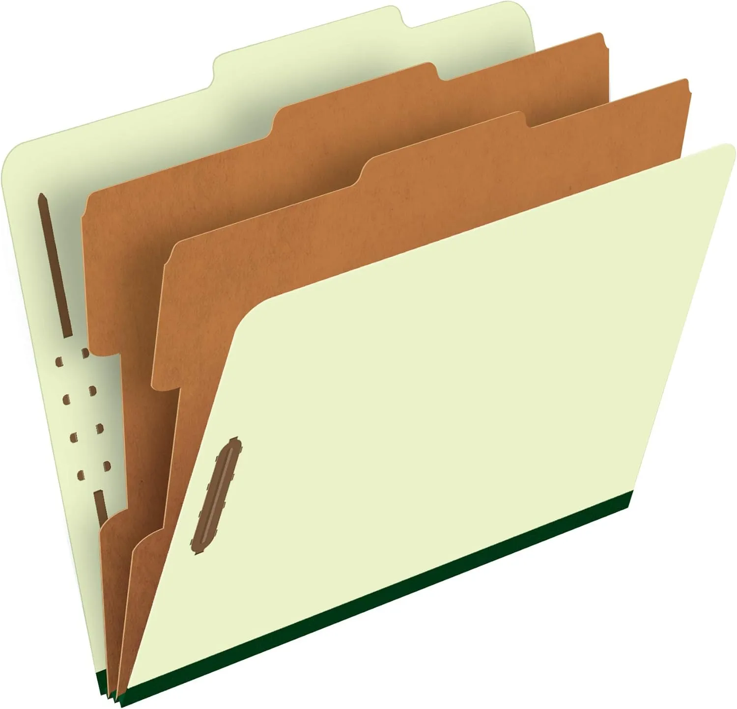 Pendaflex Classification Folders – 2 Dividers, Light Green, Letter, 10/BX (17173) Letter Size - 6 Section