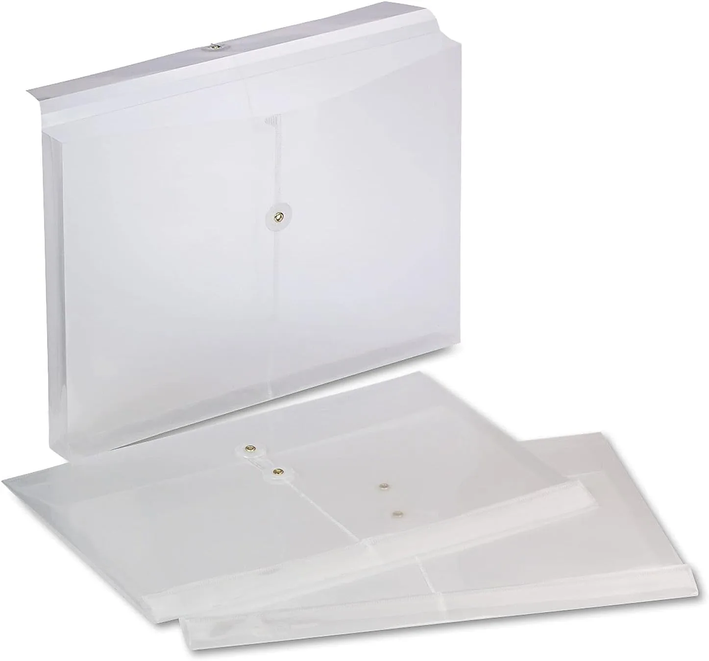 Pendaflex Expandable Poly String & Button Booklet Envelope, Legal, Clear, 3-Pack