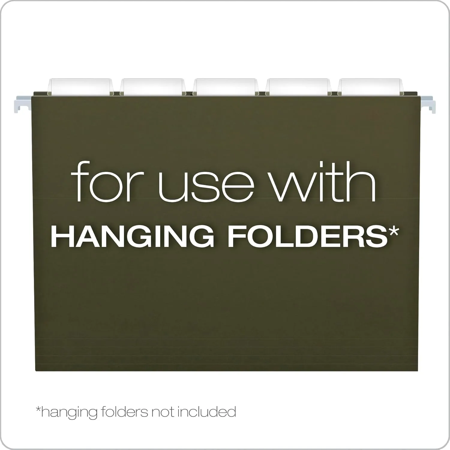 Pendaflex Hanging File Folder Plastic Tabs, Clear, Pack of 25