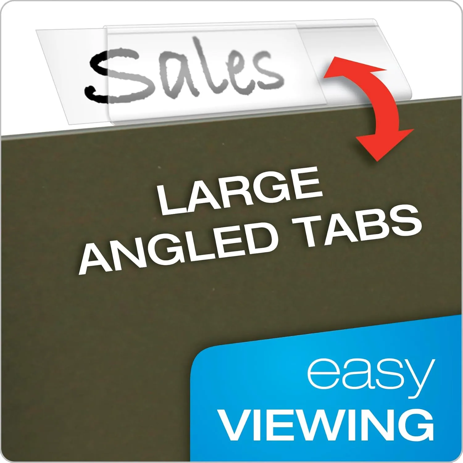 Pendaflex Hanging File Folder Plastic Tabs, Clear, Pack of 25