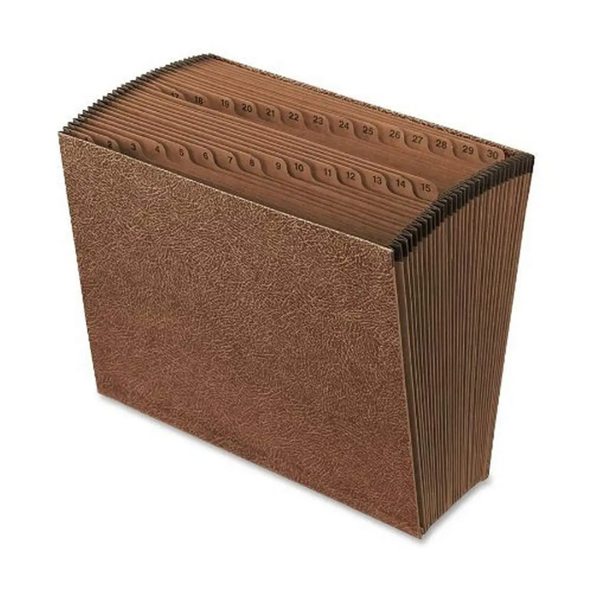 Office Depot Brand Expanding File, 1-31, 31 Pockets, Letter Size, 1-3/4in Expansion, 30% Recycled, Brown