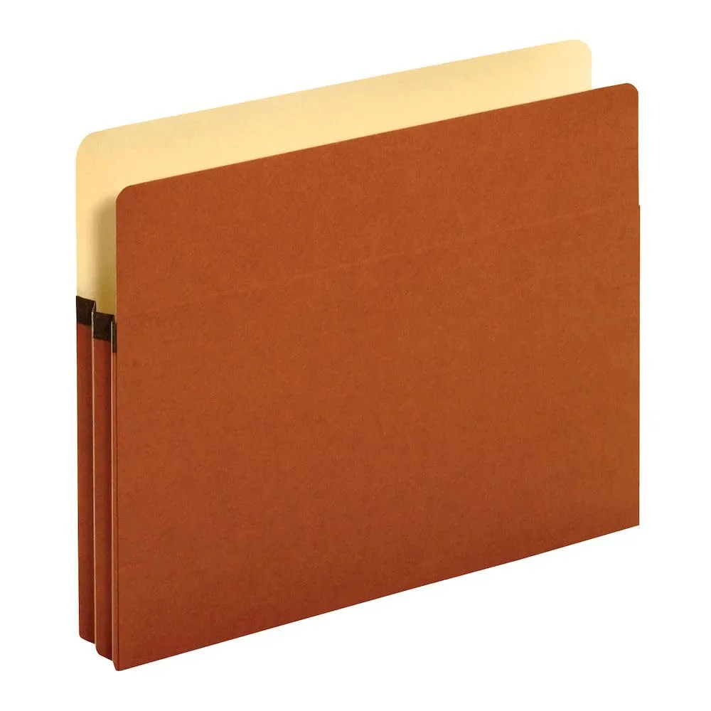 Pendaflex Oxford Expanding File Pockets, Letter, 1.75in Expansion, Red, 25 Pack