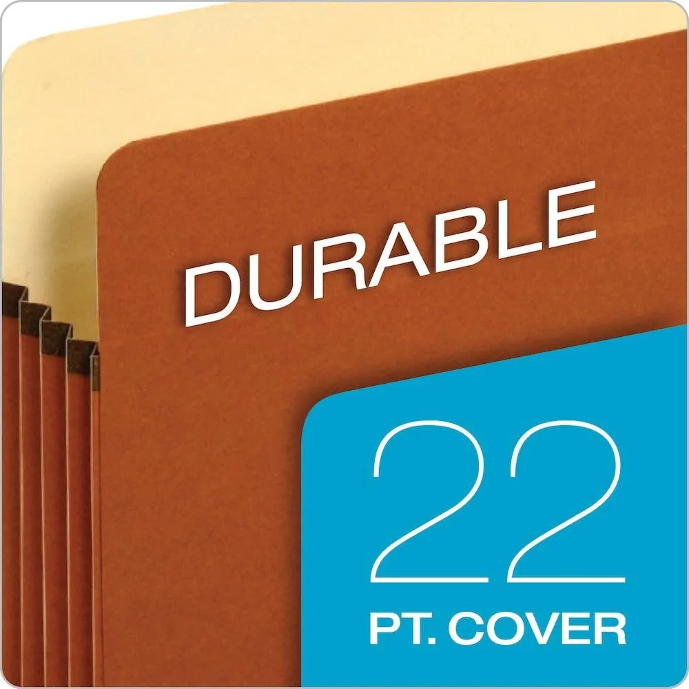 Pendaflex Oxford Expanding File Pockets, Letter, 1.75in Expansion, Red, 25 Pack