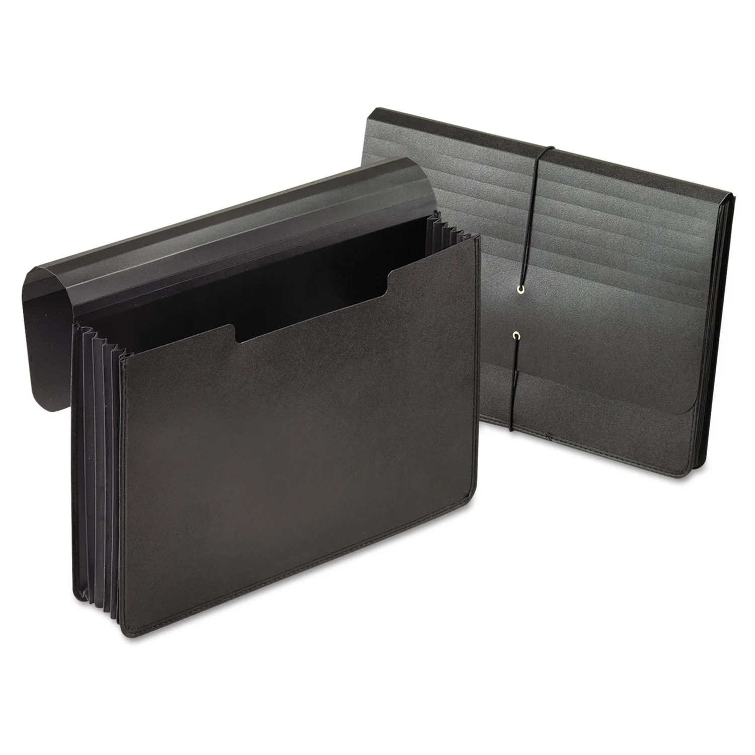 Pendaflex Poly Expanding Portfolio With Cord, 5-1/4"/1000-Sheet Capacity, Legal, Black (82014EE)
