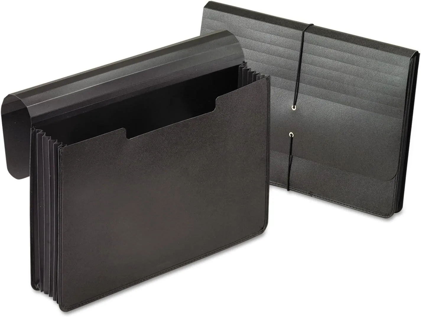 Pendaflex Poly Expanding Portfolio With Cord, 5-1/4"/1000-Sheet Capacity, Legal, Black (82014EE)