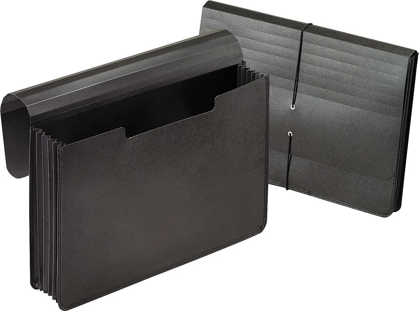 Pendaflex Poly Expanding Portfolio With Cord, 5-1/4"/1000-Sheet Capacity, Legal, Black (82014EE)