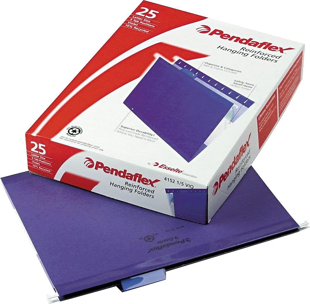 Pendaflex Reinforced Hanging File Folders, Letter Size