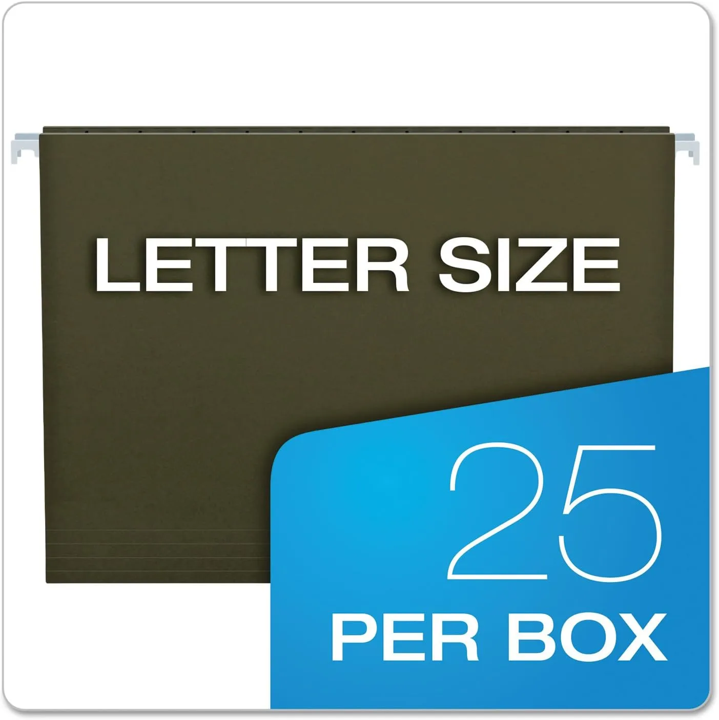 Pendaflex Recycled Hanging Folders, Letter Size, Standard Green, 25/BX (81600), Standard Green - No Tabs