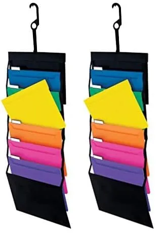 Pendaflex Hanging Organizer All-in-1 Wall File, Letter Size, Black/Assorted 52891