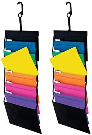 Pendaflex Hanging Organizer All-in-1 Wall File, Letter Size, Black/Assorted 52891