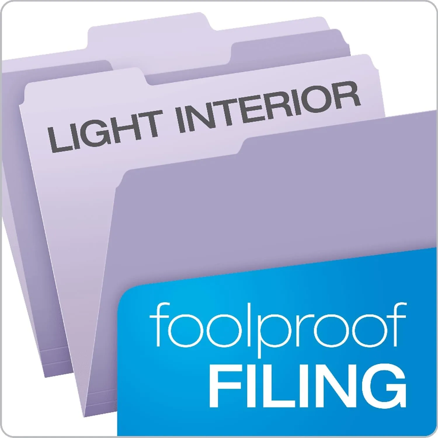 PENDAFLEX Two-Tone Color File Folders, Letter Size, 1/3 Cut, 100 Per box