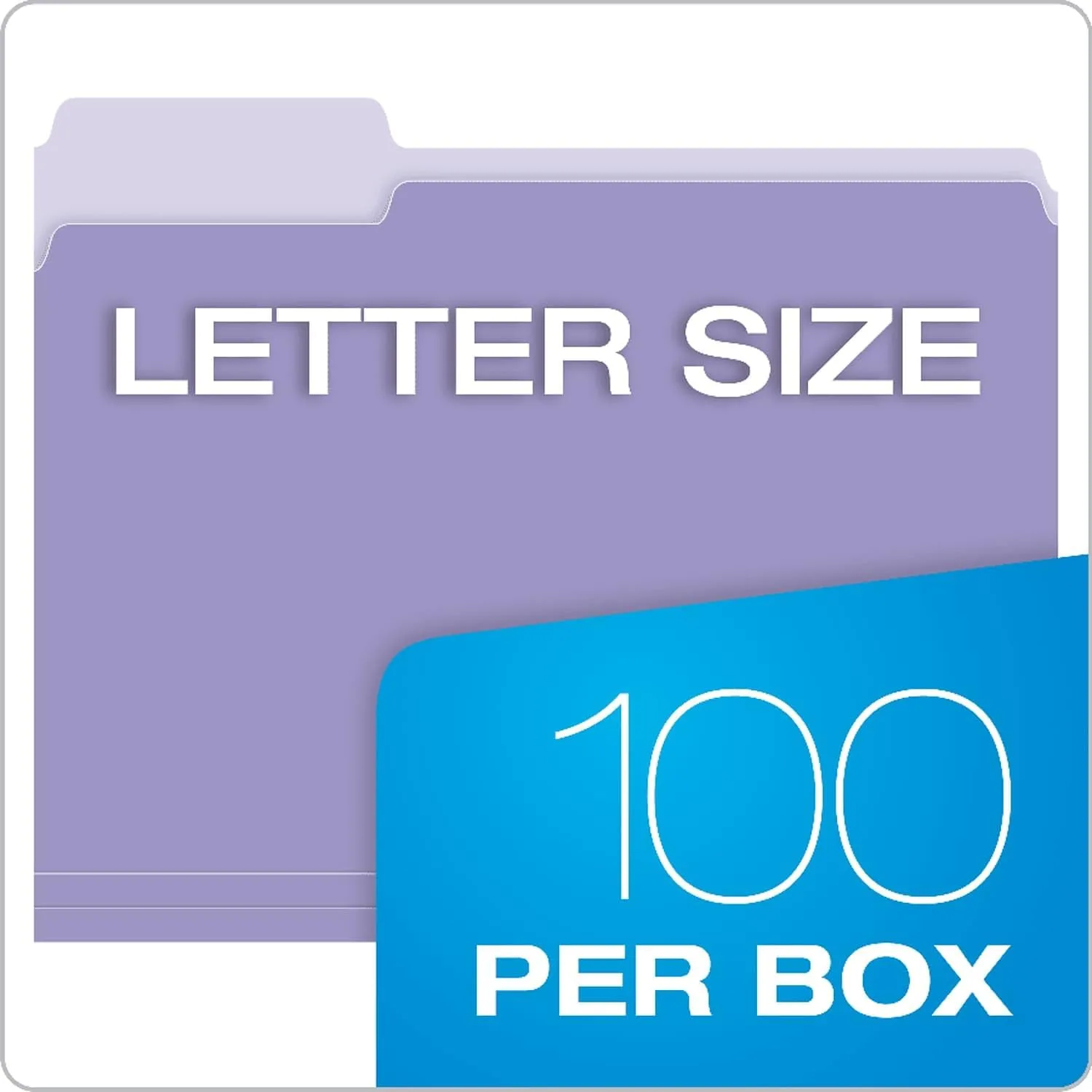 PENDAFLEX Two-Tone Color File Folders, Letter Size, 1/3 Cut, 100 Per box