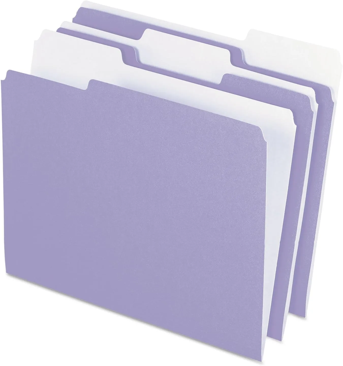 PENDAFLEX Two-Tone Color File Folders, Letter Size, 1/3 Cut, 100 Per box