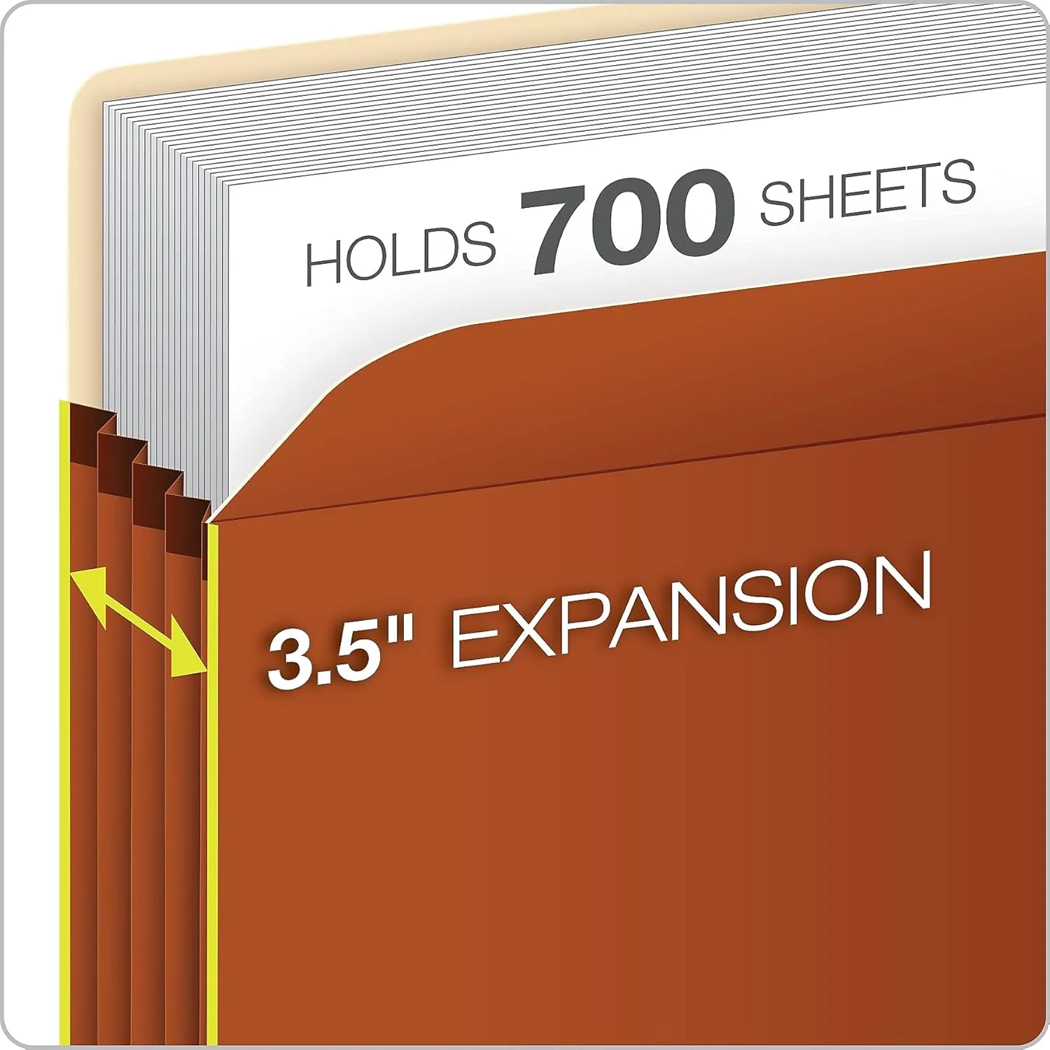 Pendaflex 1526EAM File Pockets, 3-1/2-Inch Exp., Legal, 10/Box, Redrope