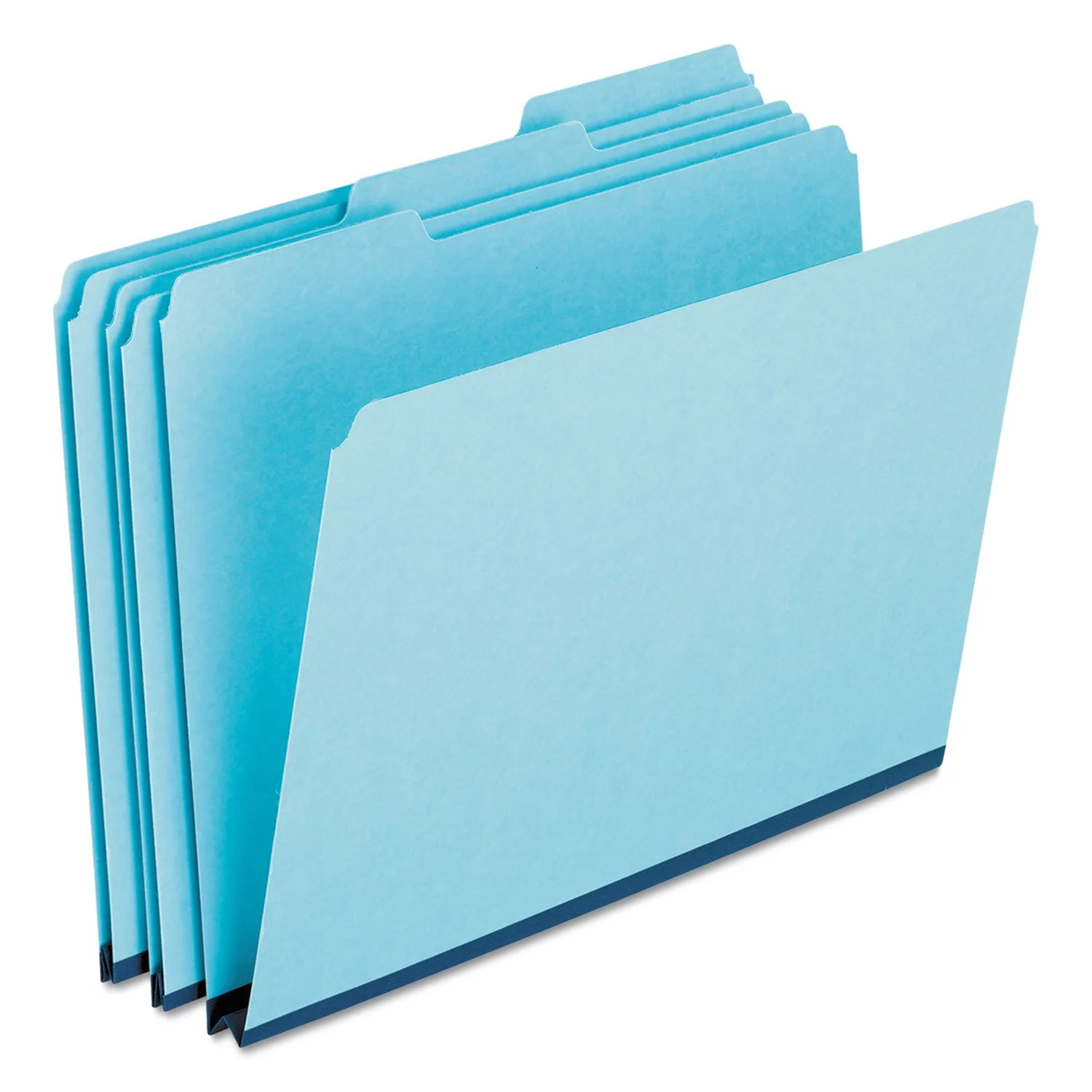 Pendaflex 9300T13 Tab Folders, 1/3 Cut, 9-1/2-Inch H, Legal-Size, 25/BX, Blue