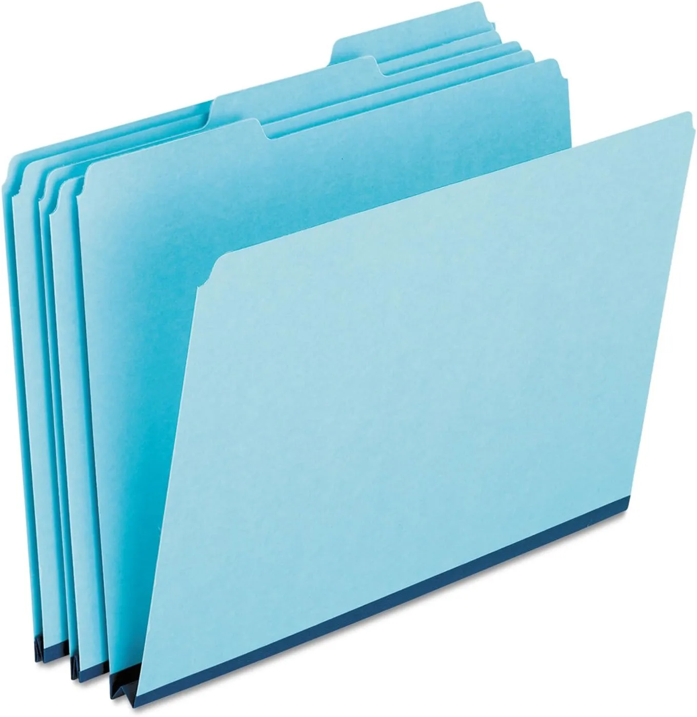 Pendaflex 9300T13 Tab Folders, 1/3 Cut, 9-1/2-Inch H, Legal-Size, 25/BX, Blue
