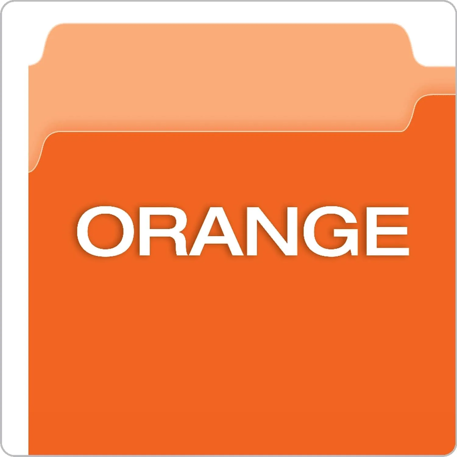 Pendaflex Two-Tone Color File Folders, Legal Size, Orange, 1/3 Cut, 100/BX (153 1/3 ORA)