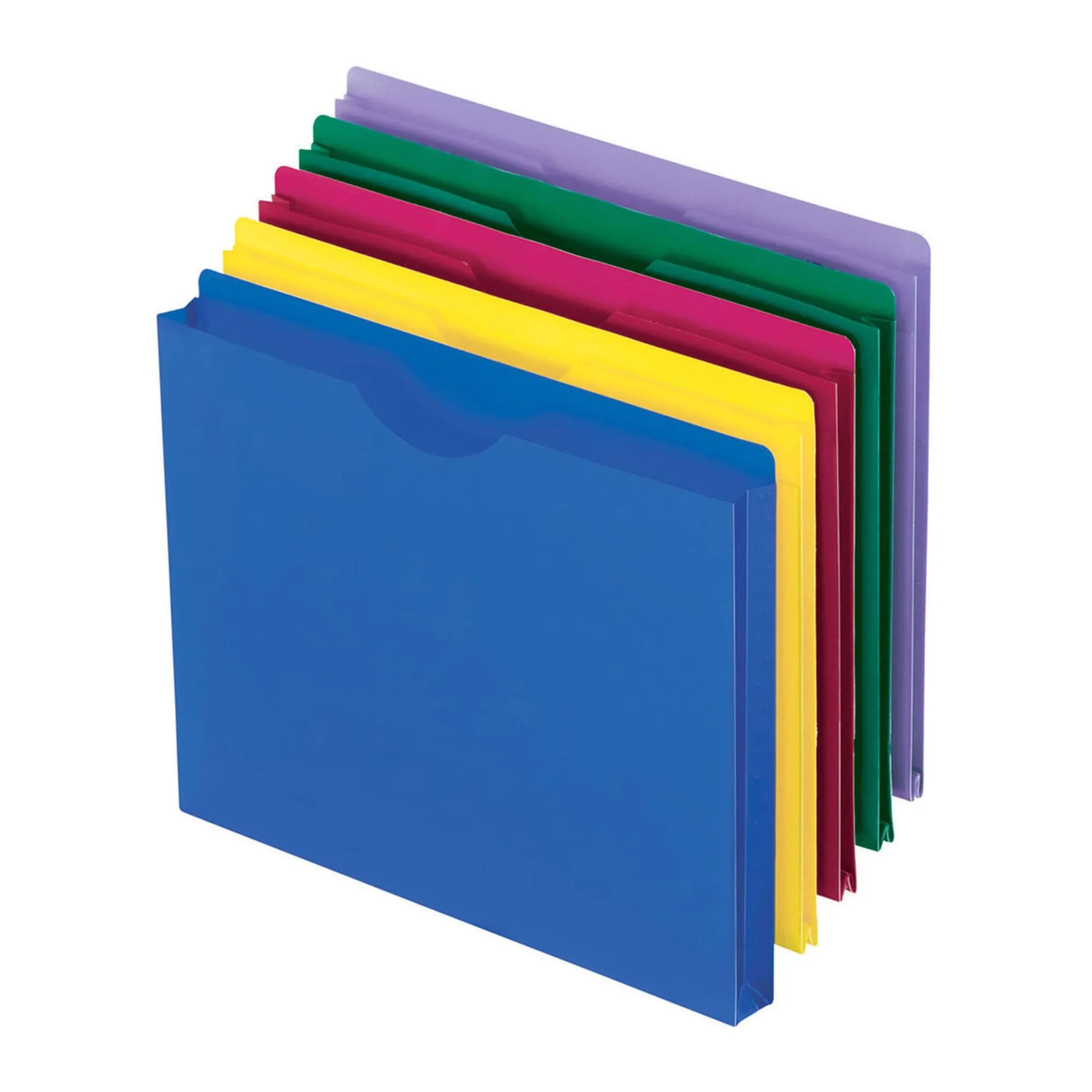 Pendaflex Translucent Poly Expanding File Jackets, Letter, Assorted, 10-Pack