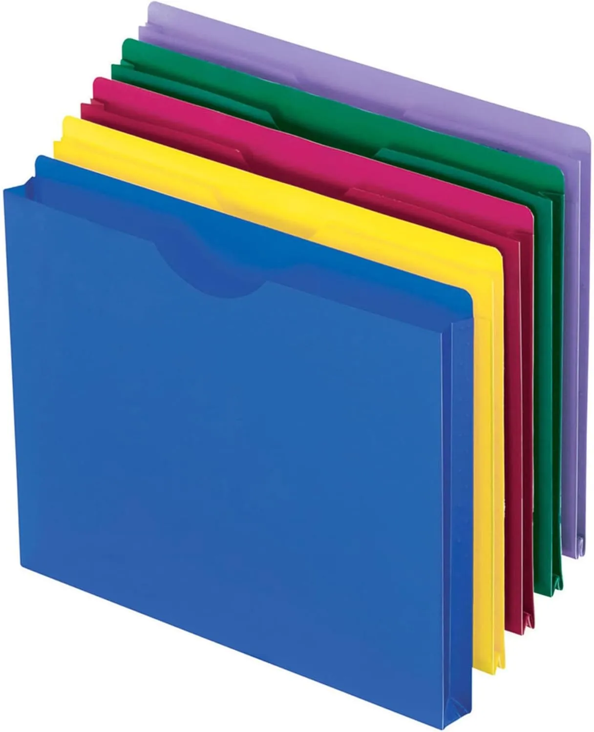 Pendaflex Translucent Poly Expanding File Jackets, Letter, Assorted, 10-Pack