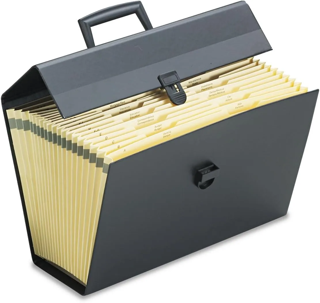 Pendaflex Portafile Expanding Organizer, 15 1/8"x 10 5/8", Black (01156)