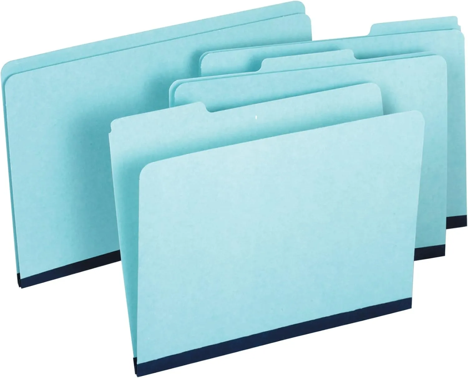 Pendaflex® Pressboard Expansion File Folders Without Fasteners, 1" Expansion, Letter Size, 60% Recycled, Light Blue, Pack Of 25 Folders