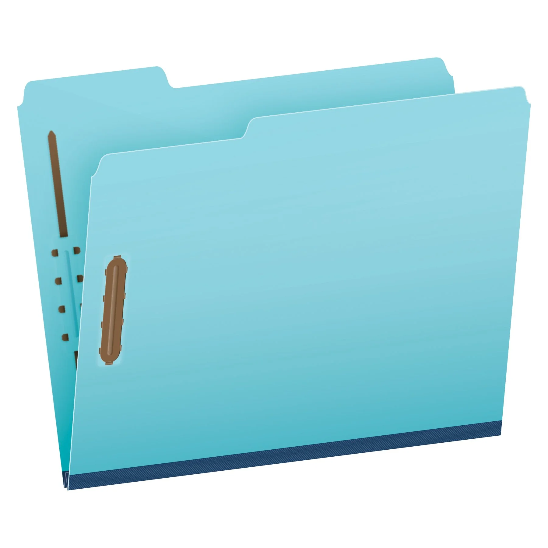 Globe Weis Pendaflex Pressboard Fastener Folders, Letter Size, Light Blue, 1" Expansion, 1/3 Cut, 25/BX