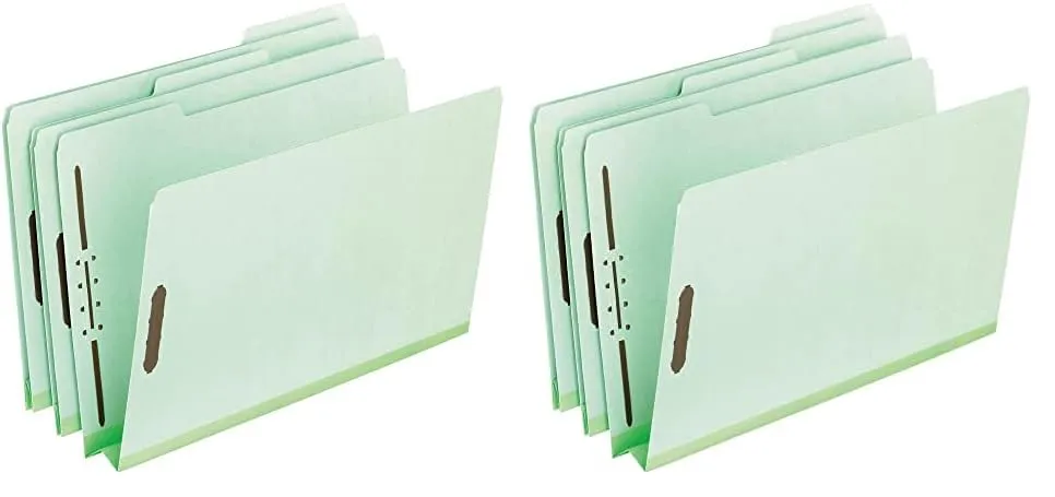 Pendaflex Pressboard Fastener Folder, Letter, 2" Expansion, Green, 25/Box (17181)