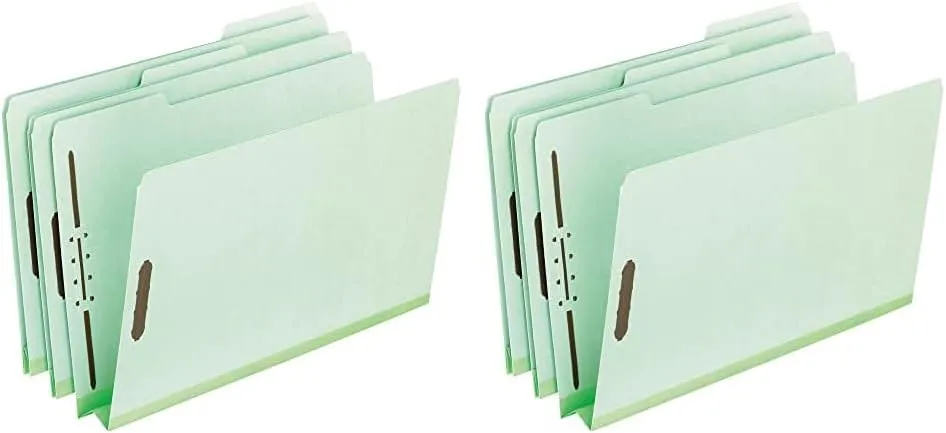 Pendaflex Pressboard Fastener Folder, Letter, 2" Expansion, Green, 25/Box (17181)