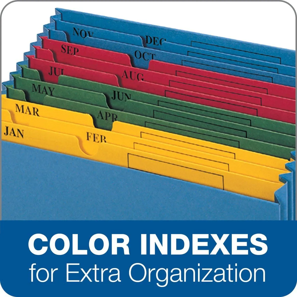 Pendaflex QuickVue Project File, Monthly Index, Letter Size, Blue (20135)