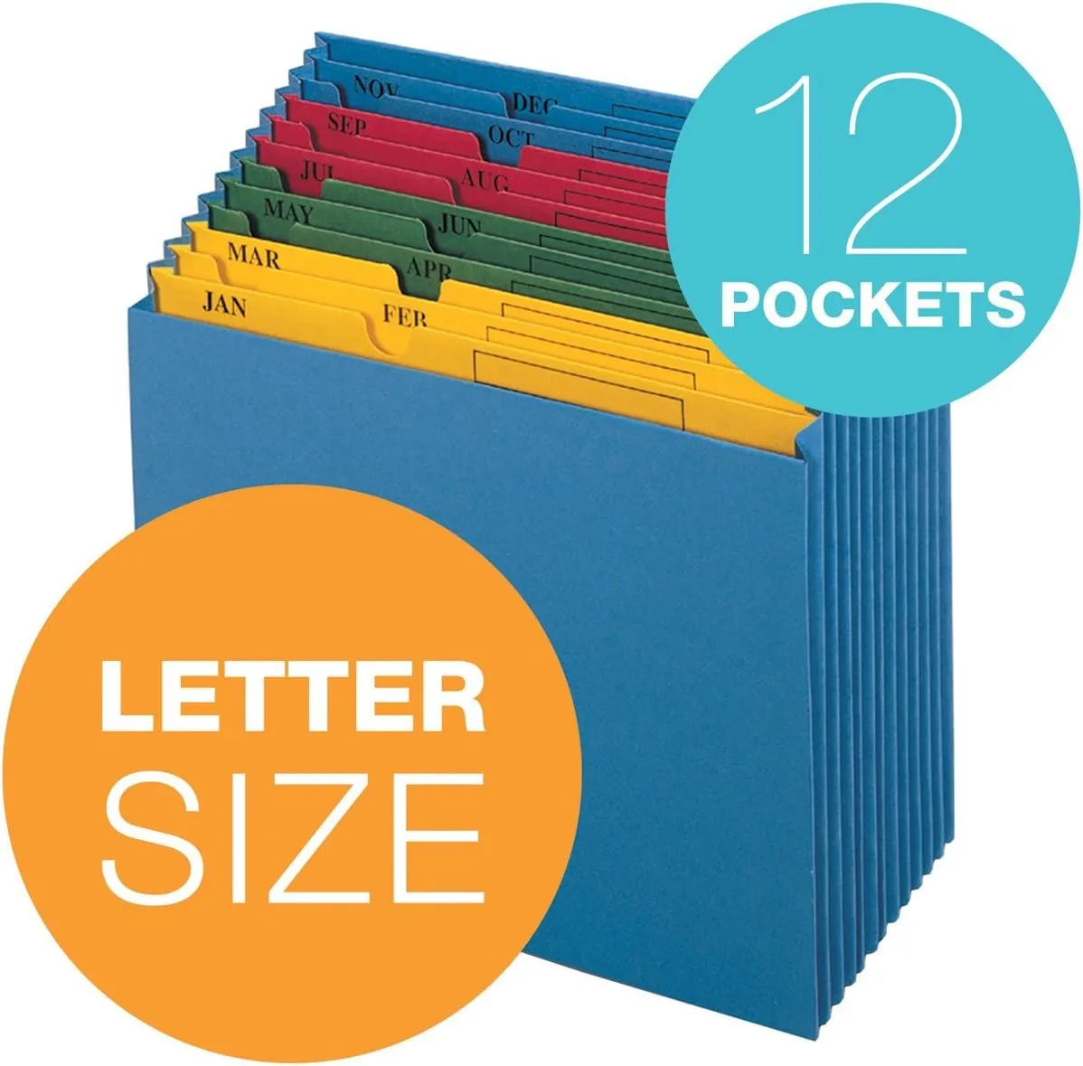 Pendaflex QuickVue Project File, Monthly Index, Letter Size, Blue (20135)