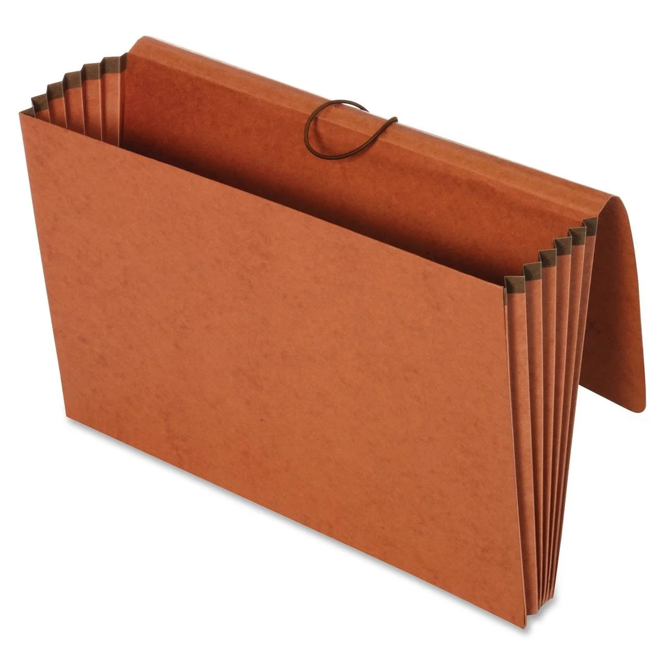 Globe-Weis/Pendaflex 100% Recycled File Wallets, 5.25-Inch Expansion, Elastic Cord Closure, Legal Size, Brown, 10-Count (73376R)