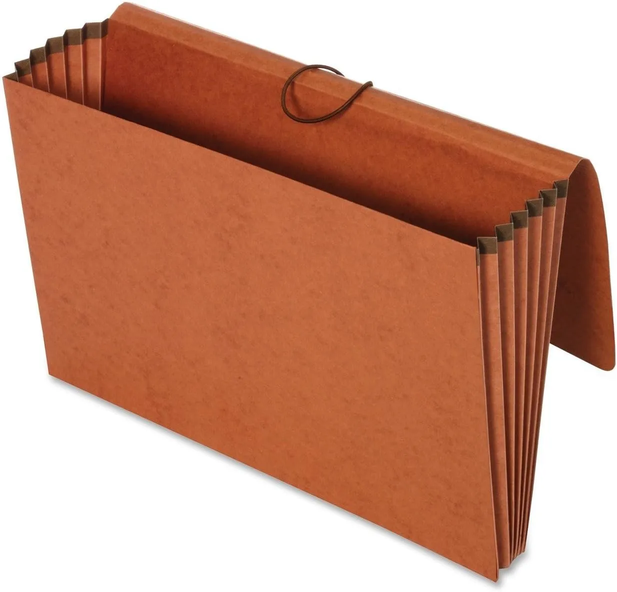 Globe-Weis/Pendaflex 100% Recycled File Wallets, 5.25-Inch Expansion, Elastic Cord Closure, Legal Size, Brown, 10-Count (73376R)