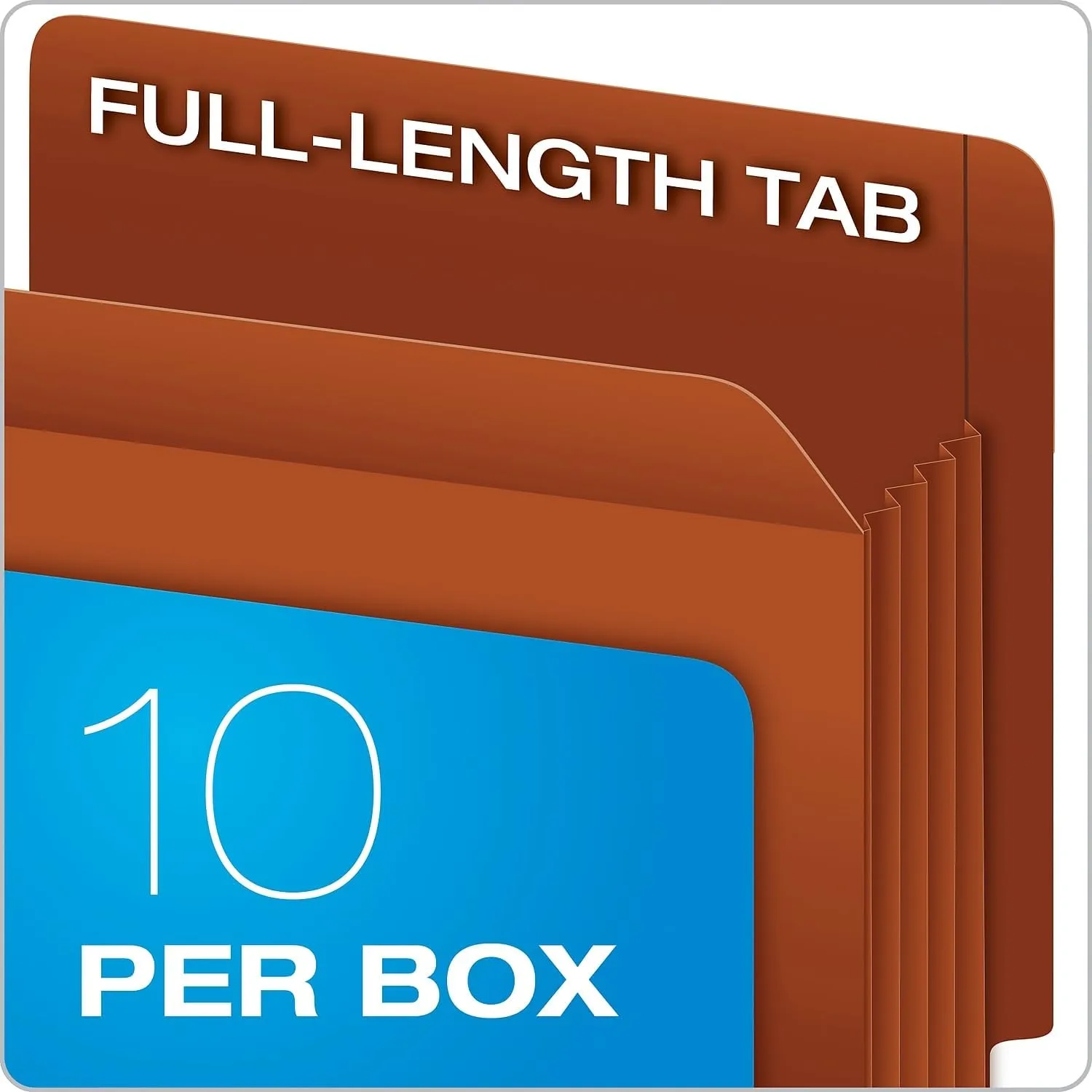Pendaflex Heavy Duty End Tab File Pockets, Letter Size, Redrope, 3.5" Expansion, 10/BX (95343)