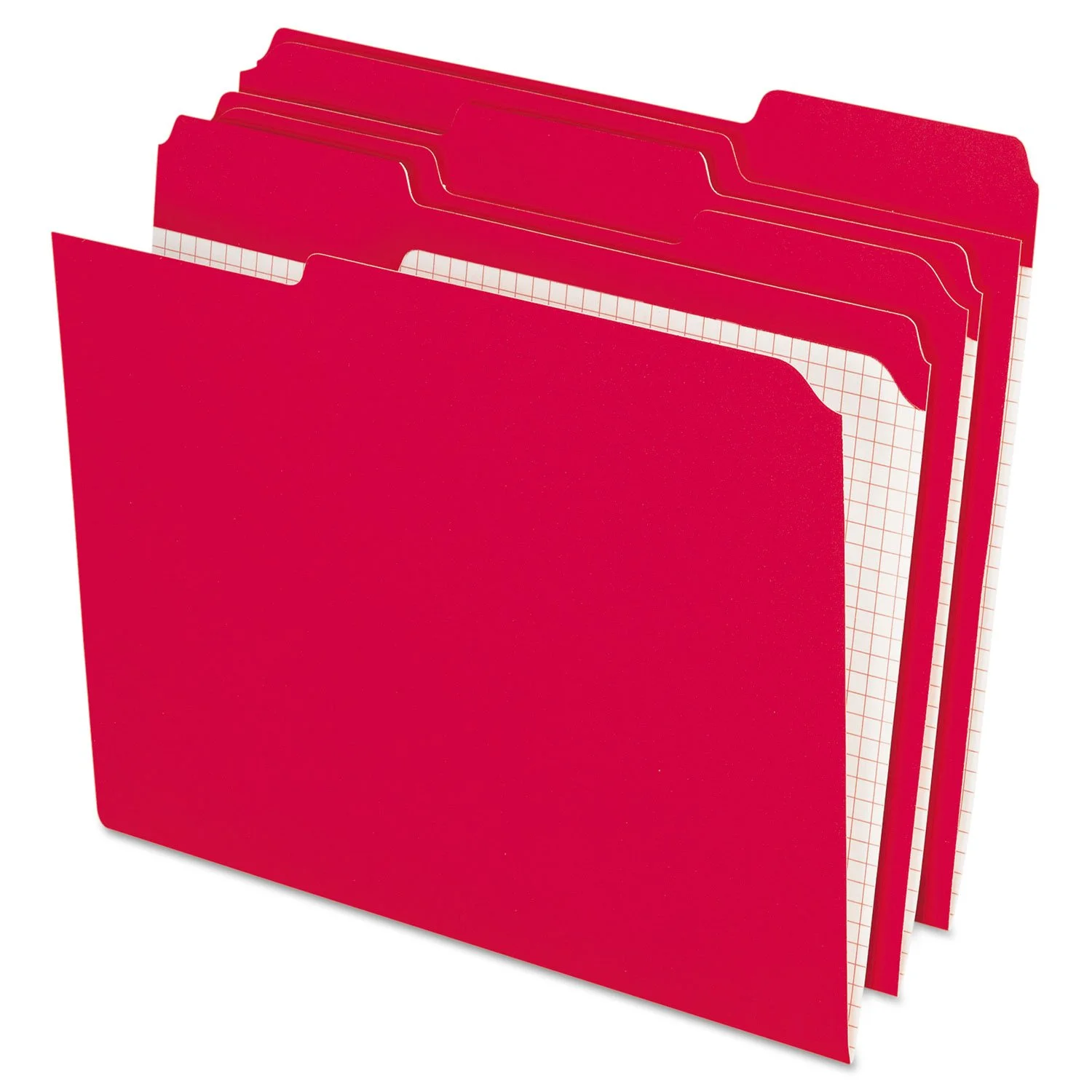 PENDAFLEX Color File Folders with Interior Grid, Letter, 1/3-Cut Tabs