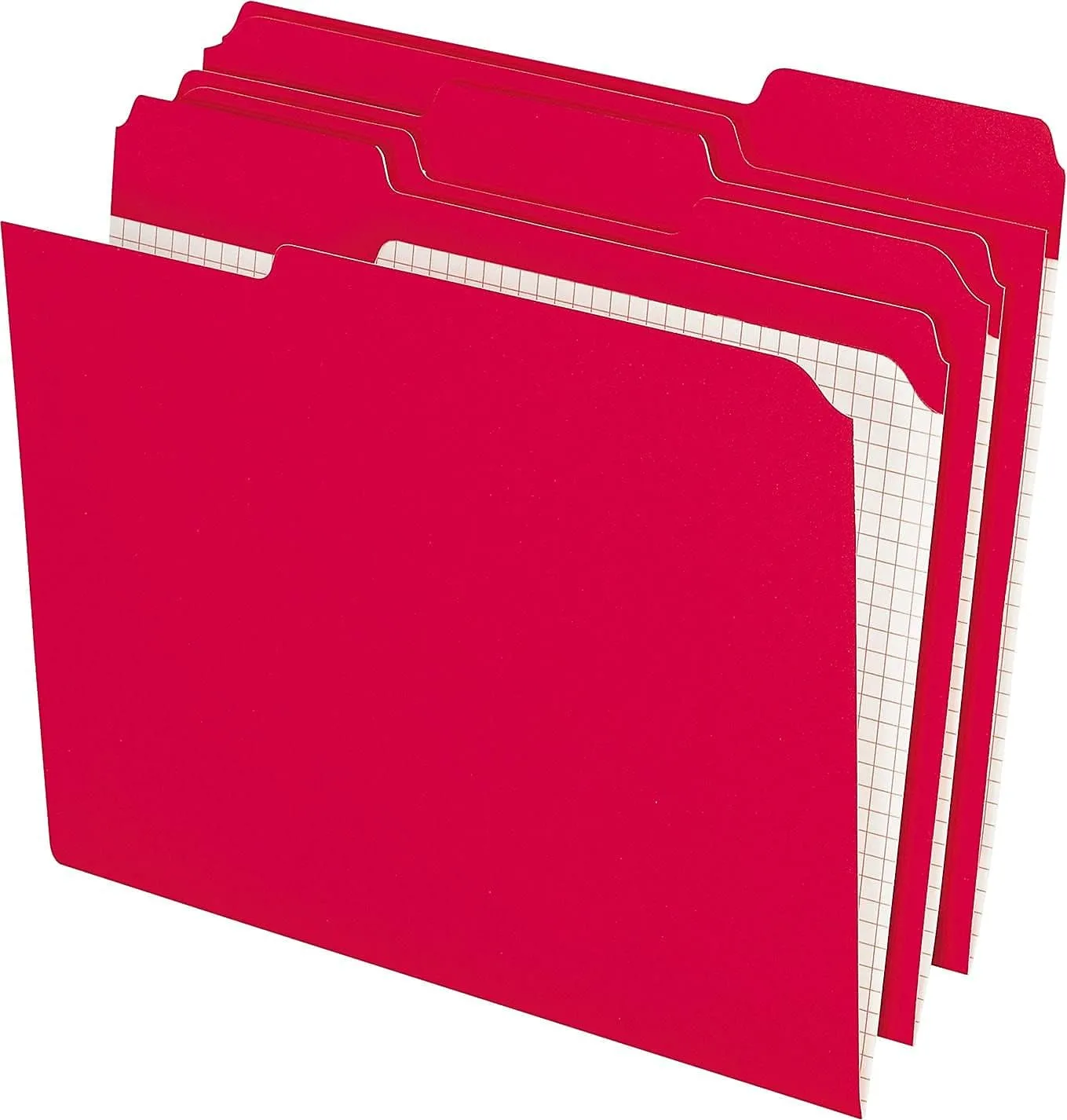 PENDAFLEX Color File Folders with Interior Grid, Letter, 1/3-Cut Tabs