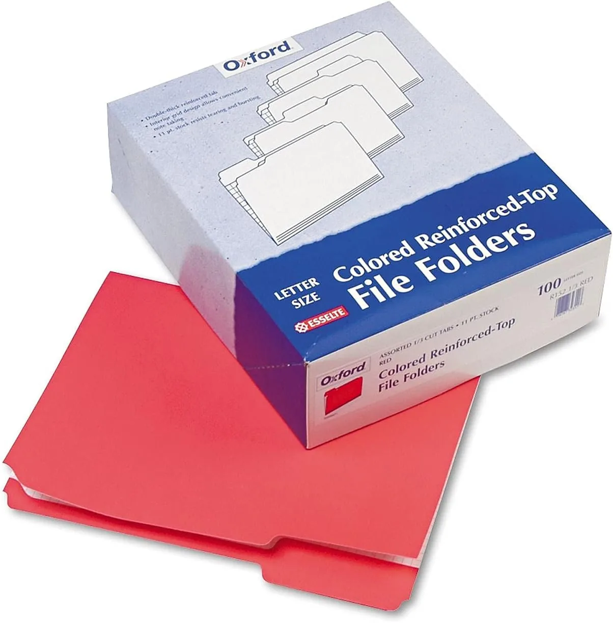 PENDAFLEX Color File Folders with Interior Grid, Letter, 1/3-Cut Tabs