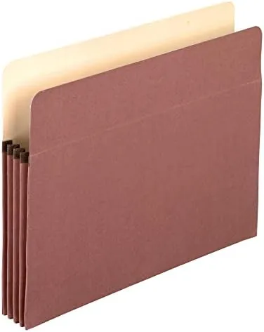 Pendaflex Redrope Expandable File Pockets, 3 1/2" Expansion, Letter Size, Brown, Pack Of 25