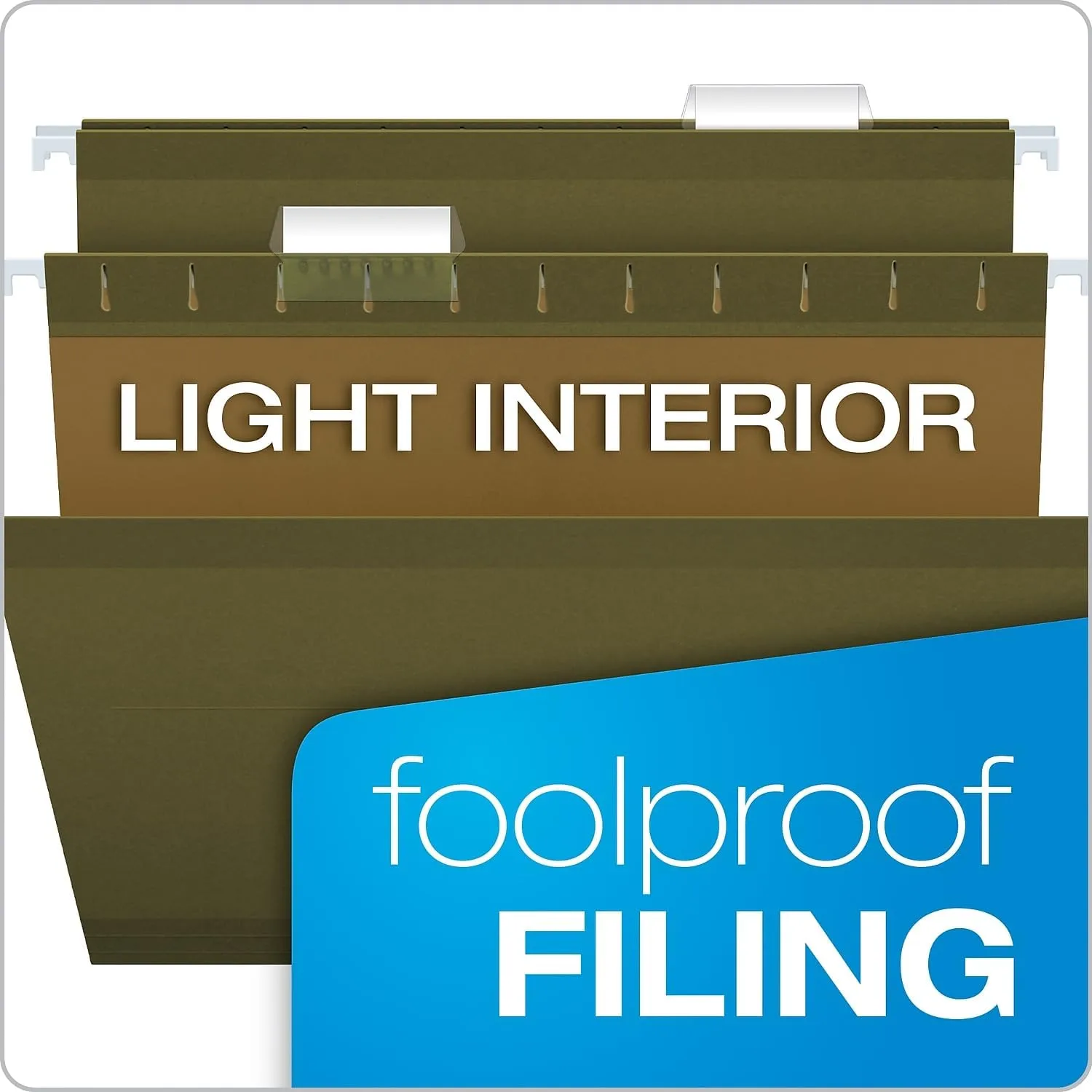 PENDAFLEX Reinforced Hanging File Folders, Legal Size, Standard Green