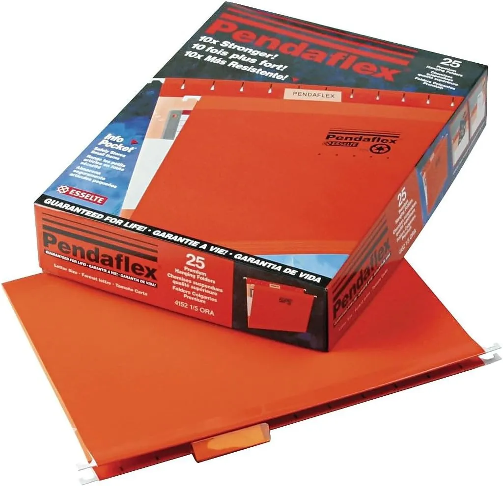 Pendaflex Reinforced Hanging File Folders, Letter Size