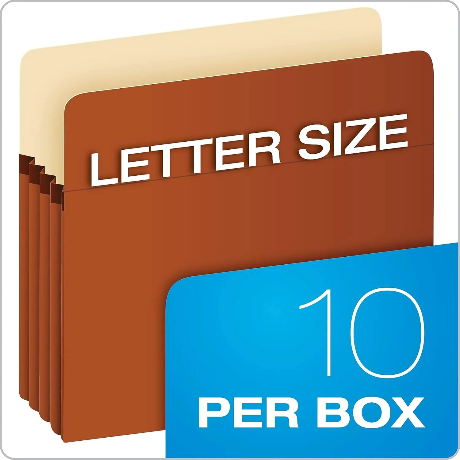 Pendaflex Smart Shield File Pockets, Letter Size, Redrope, 3 1/2in Expansion