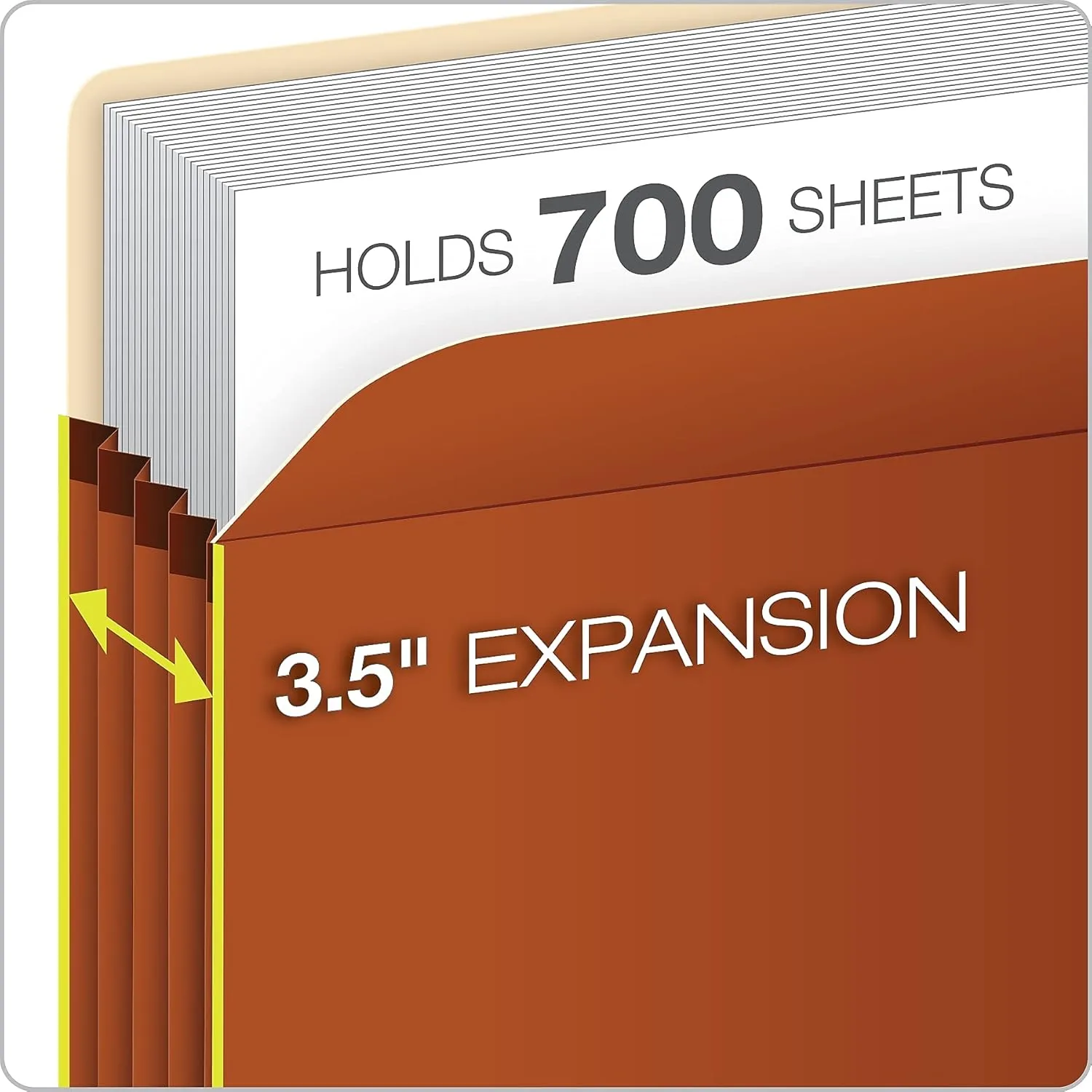Pendaflex Smart Shield File Pockets, Letter Size, Redrope, 3 1/2in Expansion