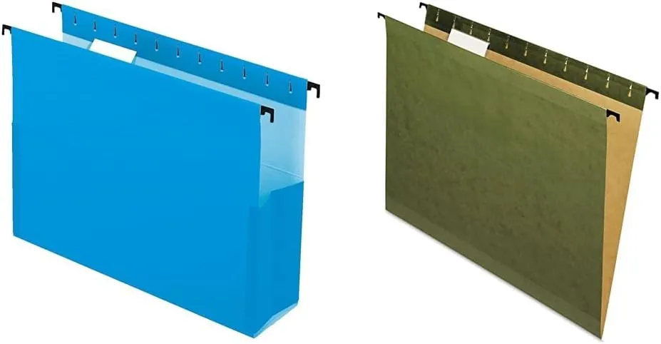 Pendaflex SureHook Reinforced Hanging Box File, 3in Expansion, Letter, Blue, 25/Box (59203)