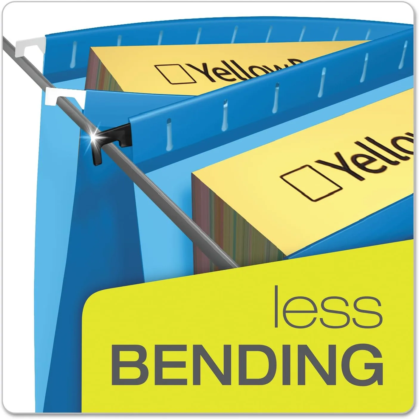Pendaflex SureHook Reinforced Hanging Folders, Letter Size, 1/5-Cut Tabs, Blue - 20/Box