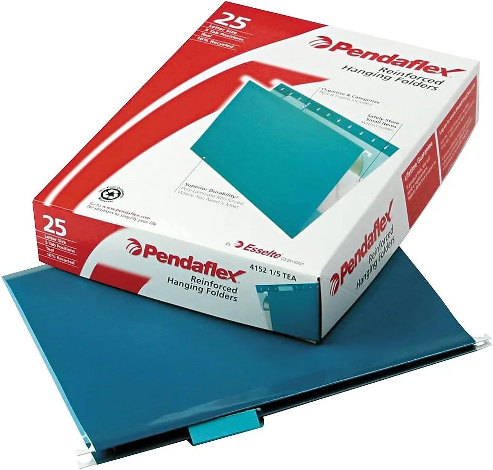 Pendaflex Reinforced Hanging File Folders, Letter Size