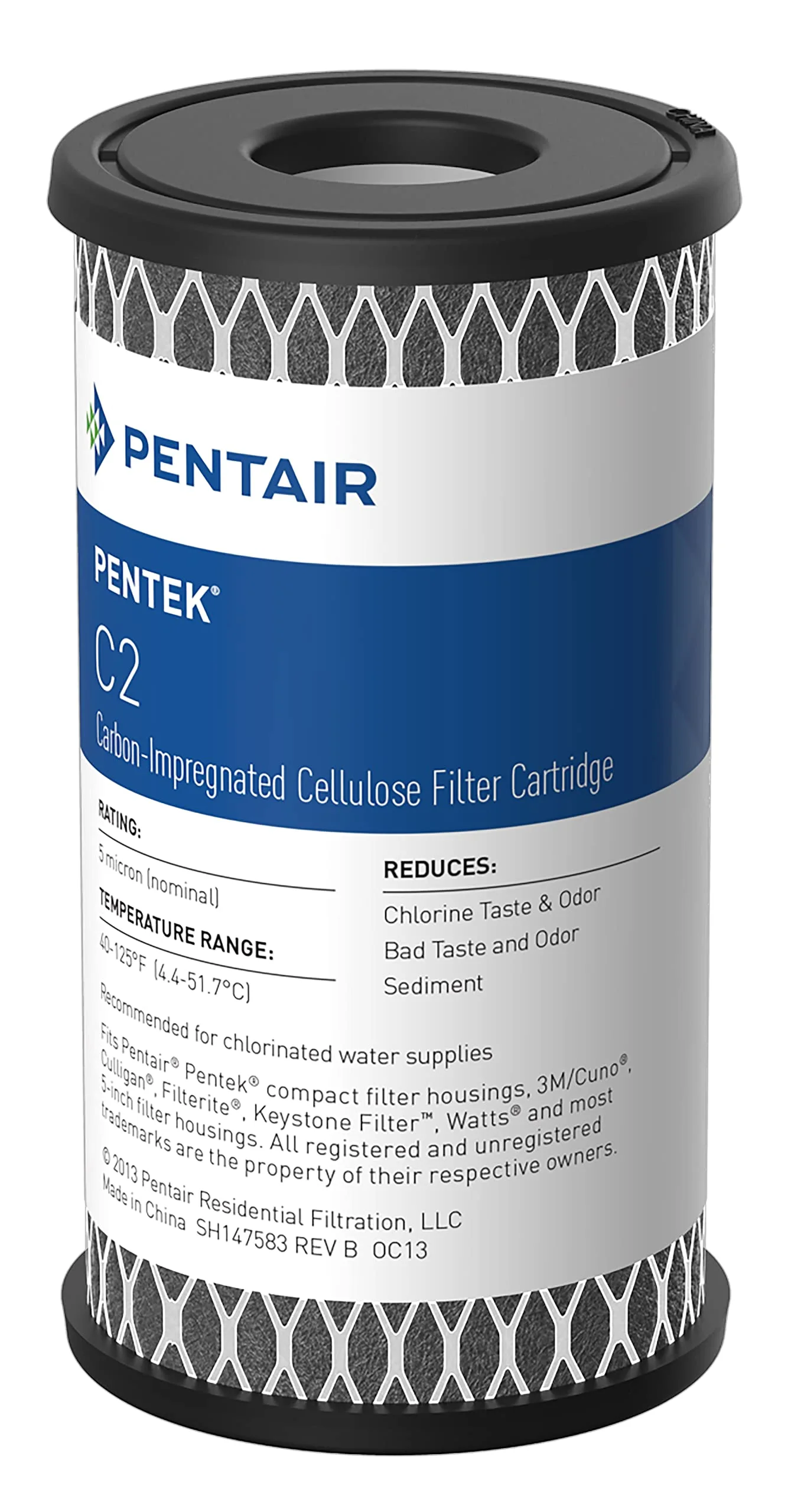 PENTEK C Series Carbon Water Filter Cartridge, 5 Micron
