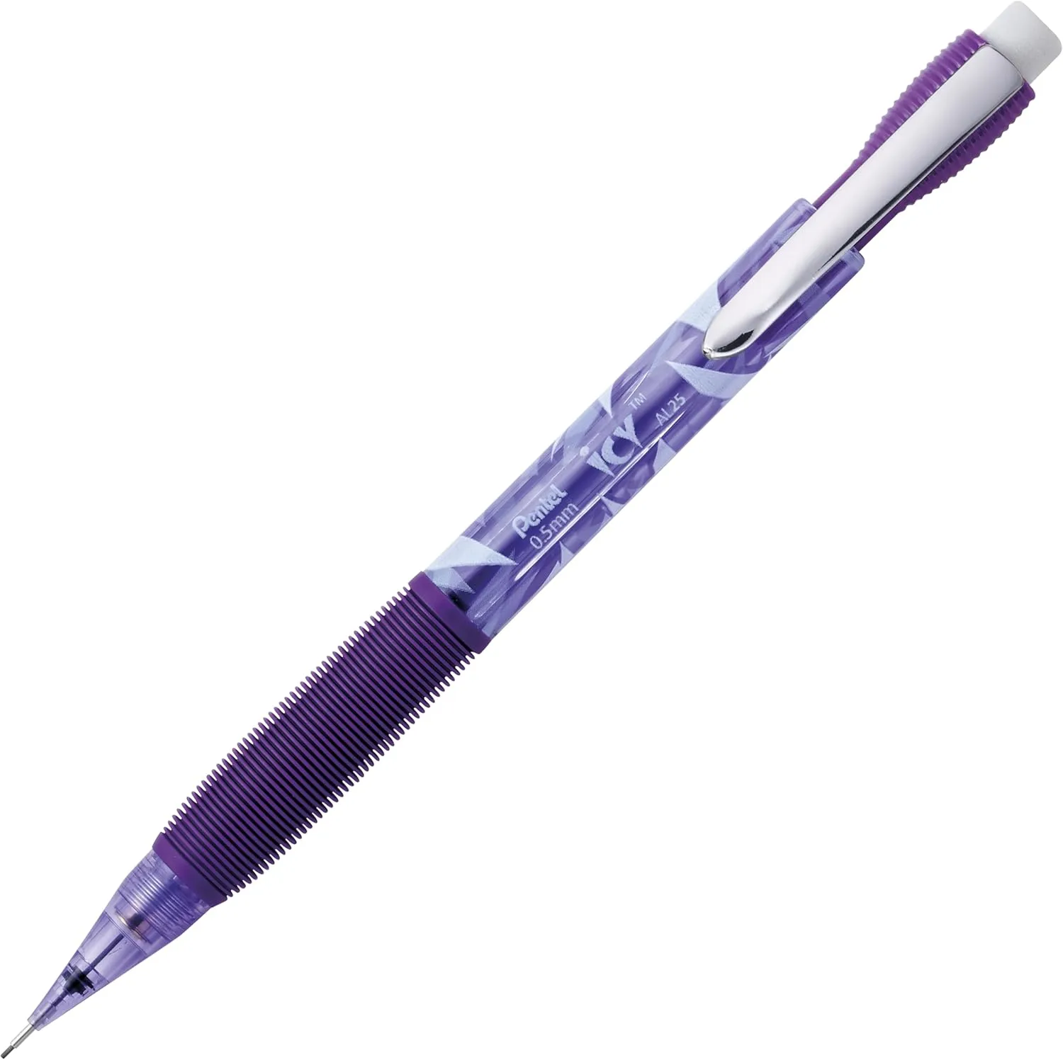 Pentel Razzle-Dazzle Icy Mechanical Pencil, 0.7 mm, Assorted Barrels, 5 Pack