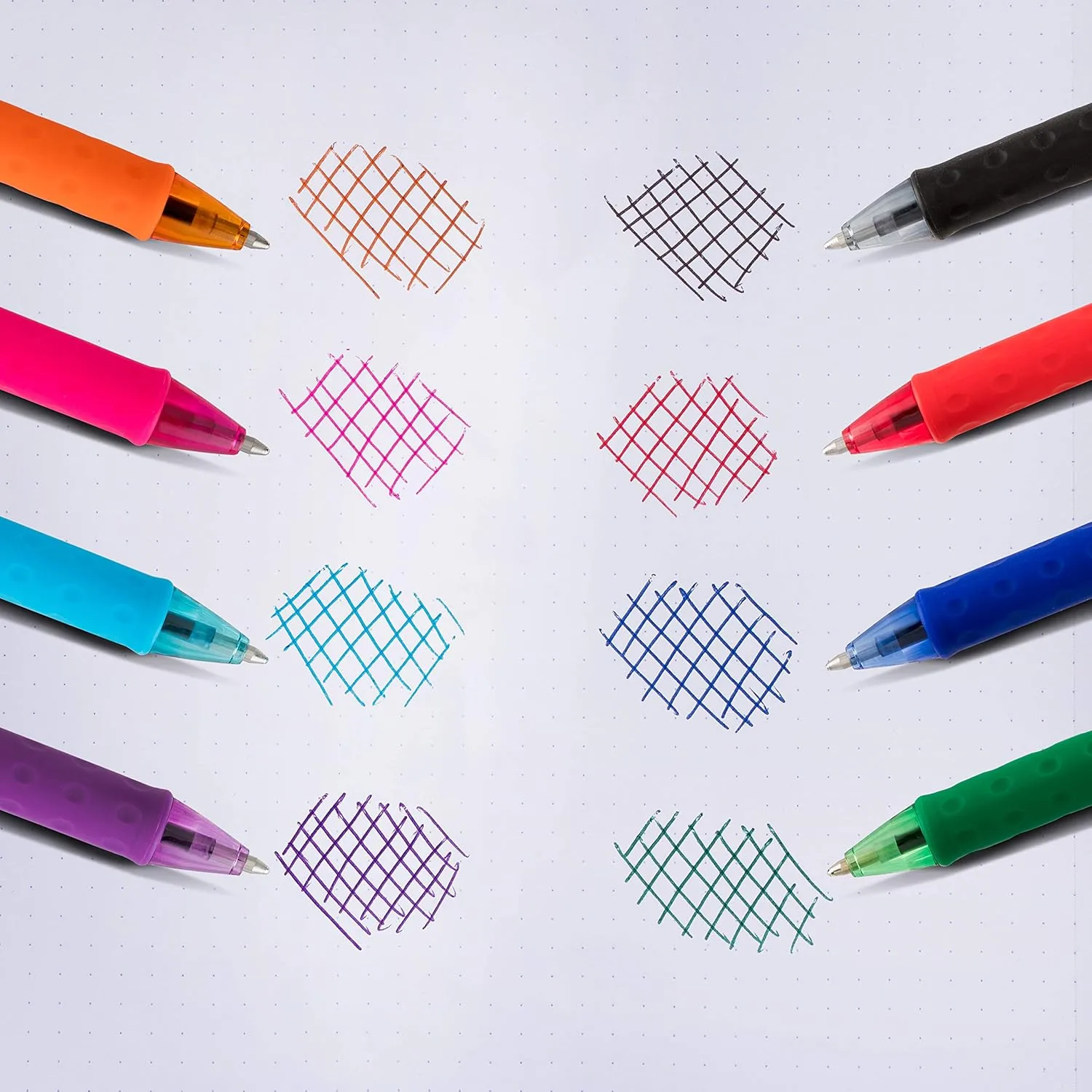 Pentel R.S.V.P. RT Retractable Ballpoint Pens, 1.0 mm, Medium Point, 59% Recycled, Assorted Barrels, Assorted Ink Colors, Pack Of 8
